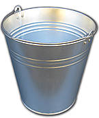 Відро оцинковане 12 літрів одношовне Ø 30 см h=25 см (Метид)