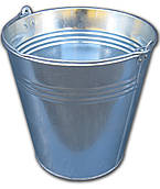 Відро оцинковане 15 літрів одношовне Ø 32 см h=27.5 см (Метид)