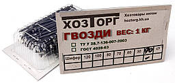 Цвяхи будівельні 90х3,5 мм у пакованні по 1 кг (Меттрейд)