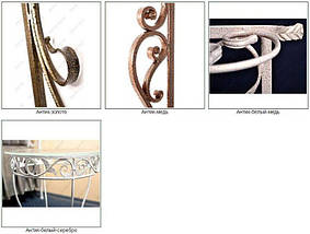 Полиця для взуття кована металева "Престиж" 70 х 30 х 55 см колір антик золото, фото 3