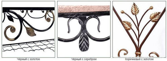 Полиця для взуття кована металева "Престиж" 70 х 30 х 55 см колір антик золото, фото 2