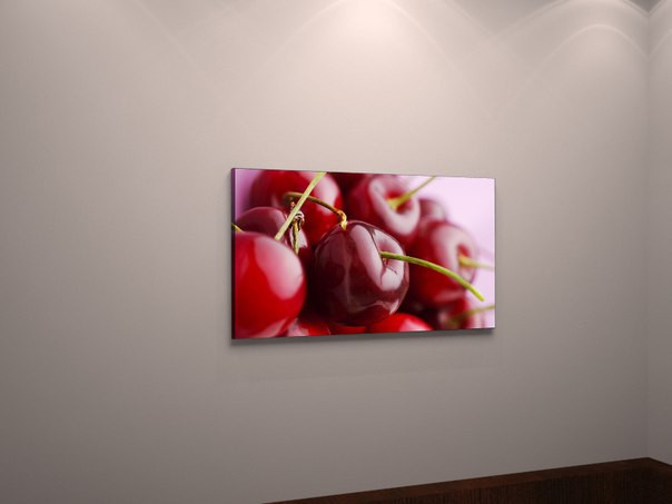 Фото картина на полотні вишні черешні для кухні фотокартина полотно VE