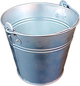 Відро оцинковане 2 літри одношовне Ø 15.5 см h=14 см (Метид)