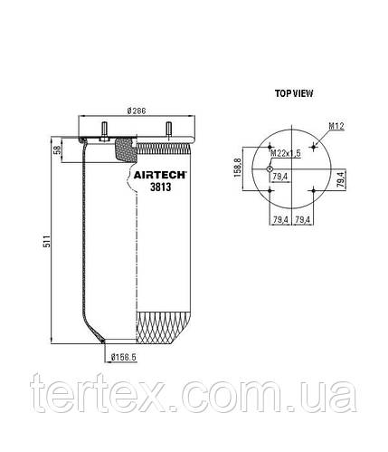 Пневморессора 813 MB, цена 1787 грн - Prom.ua (ID#72778874)