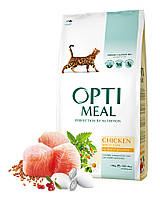 Optimeal (Оптимил) сухой корм для взрослых котов с курицей 10КГ
