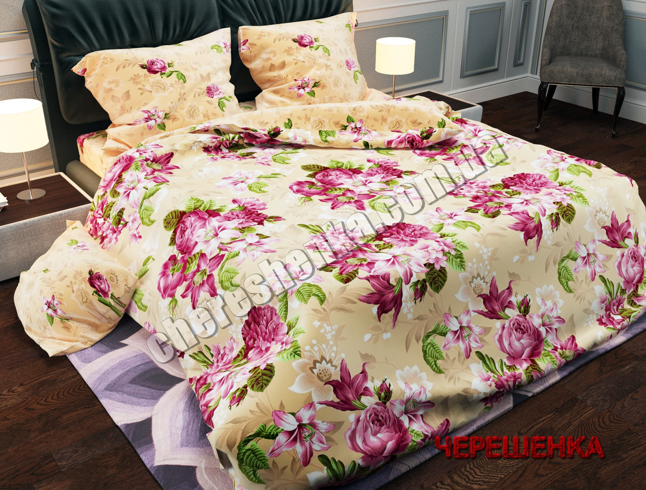 Тканина для постільної білизни Бязь "Gold" Lux GL784 (A+B) - (50м+50м)