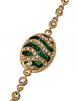 Браслет. Родій. Камені: білий циркон. Довжина: 18,3 см. Ширина: 21 мм.