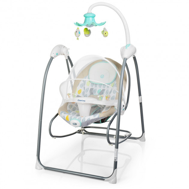 Дитячі шезлонг-гойдалки Bambi ME 1020-12 (Сіро-м'ятний)