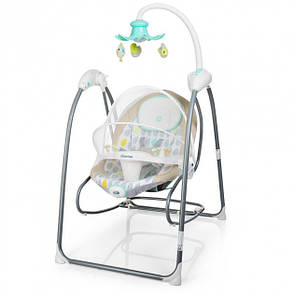 Дитячі шезлонг-гойдалки Bambi ME 1020-12 (Сіро-м'ятний), фото 1