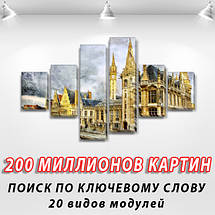 Модульна картина Угорський замок на ПВХ тканини, 80x135 см, (30x20-2/40х20-2/75x20-2), фото 3