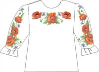 Блузочки для дівчаток на домотканому полотні