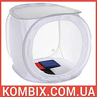 Лайт-куб, лайтбокс складаний 40х40х40 см для предметної зйомки + чохол, фото 2