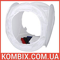 Лайт-куб, лайтбокс складаний 40х40х40 см для предметної зйомки + чохол, фото 4