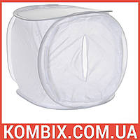 Лайт-куб, лайтбокс складаний 40х40х40 см для предметної зйомки + чохол, фото 5