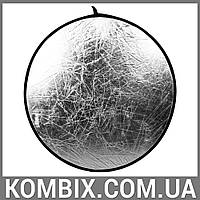 Відбивач, рефлектор круглий 80 см 2 в 1 (золото-срібло), фото 2