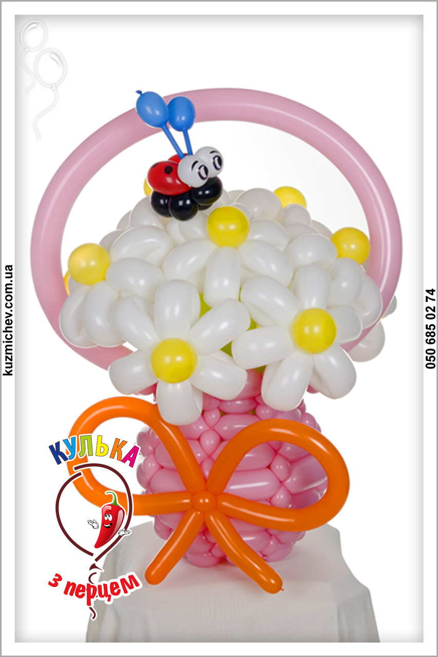 Букет із повітряних куль "Корзинка"
