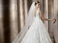 Фата довга 2-ярусна на гребені