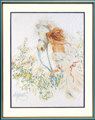 "Horse and flowers" Lanarte. Набір для вишивання (L33829/PN-0007952)