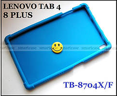 Синій м'який чохол із підставкою Lenovo Tab 4 8 Plus LTE TB-8704X TB-8704F бампер TPU