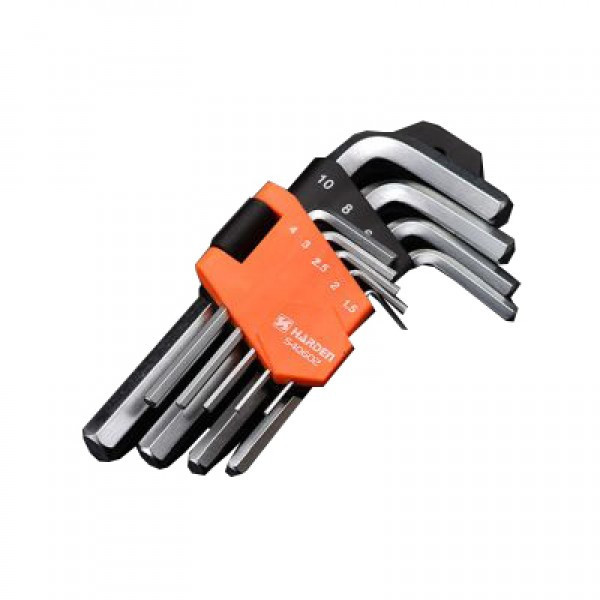Набір шестигранних ключів Hex 9 од. Harden Tools 540602