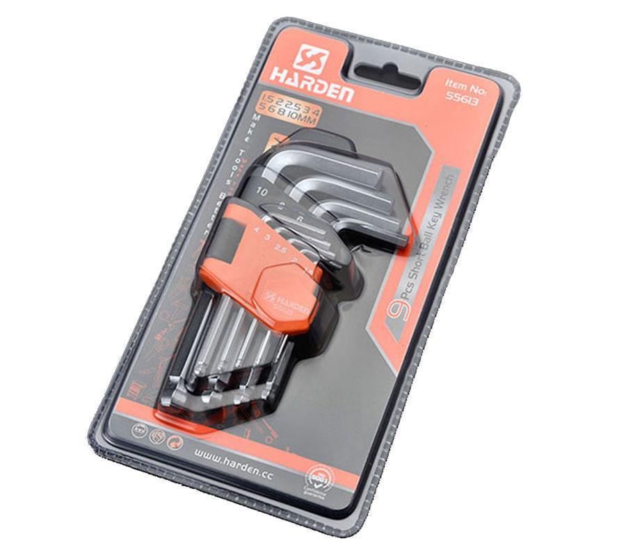 Набір шестигранників HEX з кулею 9 од. Harden Tools 540603