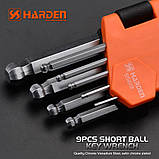 Набір шестигранників HEX з кулею 9 од. Harden Tools 540603, фото 4
