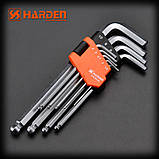 Набір шестигранників довгих з кулею 9 од. Harden Tools 540606, фото 3