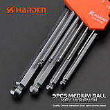 Набір шестигранників довгих з кулею 9 од. Harden Tools 540606, фото 4