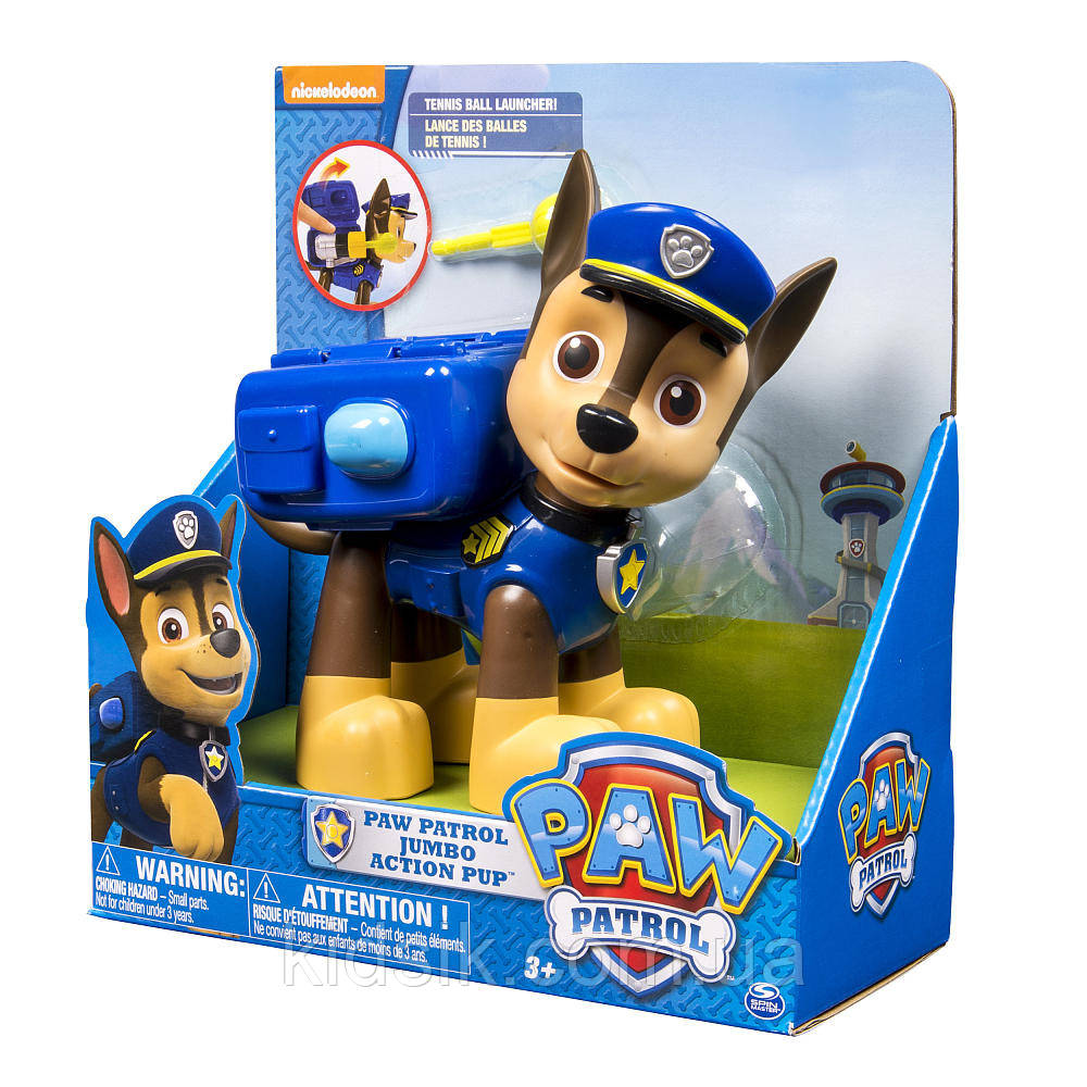 Spin Master Paw Patrol Щенячий патруль велика фігурка цуценя Гонщика з механічною функцією, фото 1