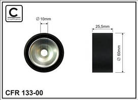Ролик натяжний ременя аксесуарів з г/у + А/С Caffaro 133-00 без кронштейна