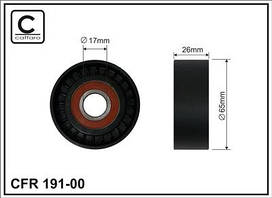 Ролик натяжний ременя аксесуарів CAFFARO 191-00 без кронштейна 1.5 DCI — 1.6 16 V 