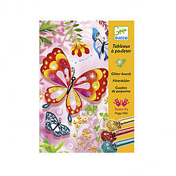 Художній комплект малювання блискітками Djeco Блискучі метелики DJ09503