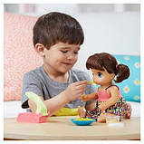 Інтерактивна лялька Алеві брюнетка Baby Alive Super Snacks Snackin ́ Noodles Baby, фото 5