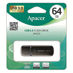 USB флешка Apacer AH355 64GB Black (AP64GAH355B-1)