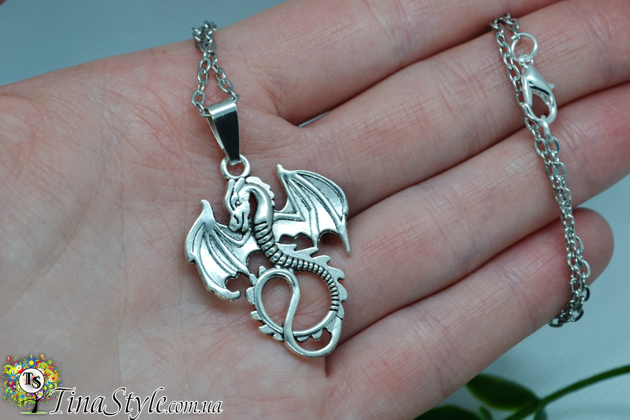 Підвіска кулон Дракон двосторонній Dragon символ амулет Суперцінка, фото 1