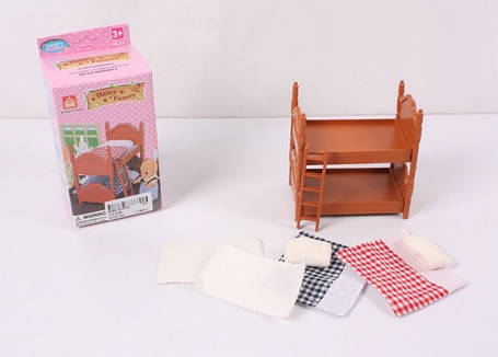 Меблі для флоксовых тварин Happy Family 012-02B Ліжко двоярусне (аналог Sylvanian Families), фото 2