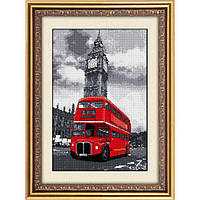 "Лондонский автобус (квадратные, полная)" Dream Art. Набор для рисования камнями алмазная живопись (30024D)