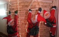 Хит продаж! Дед Мороз, Санта Клаус 60 см на светящейся лестнице, на дюралайте
