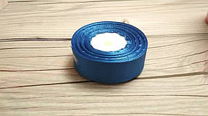 Атласна стрічка 2,5 см темно-синя 20 м