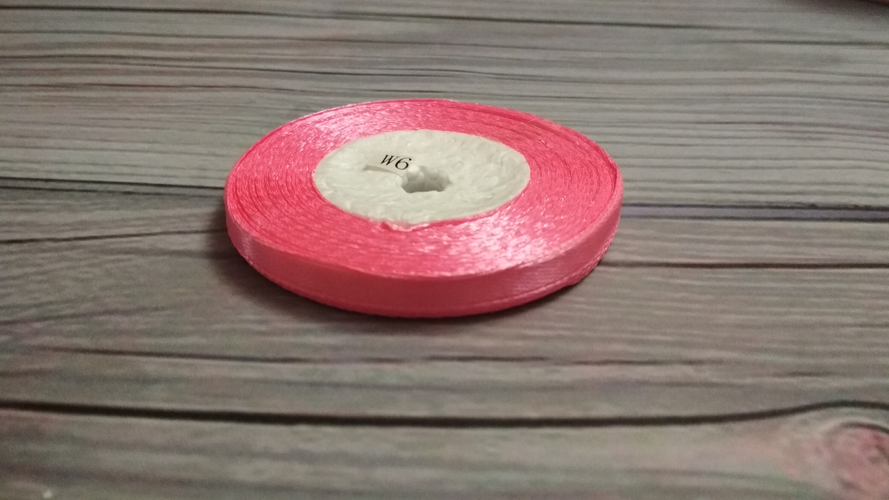 Атласна стрічка 0,5 cм Малинова, фото 1