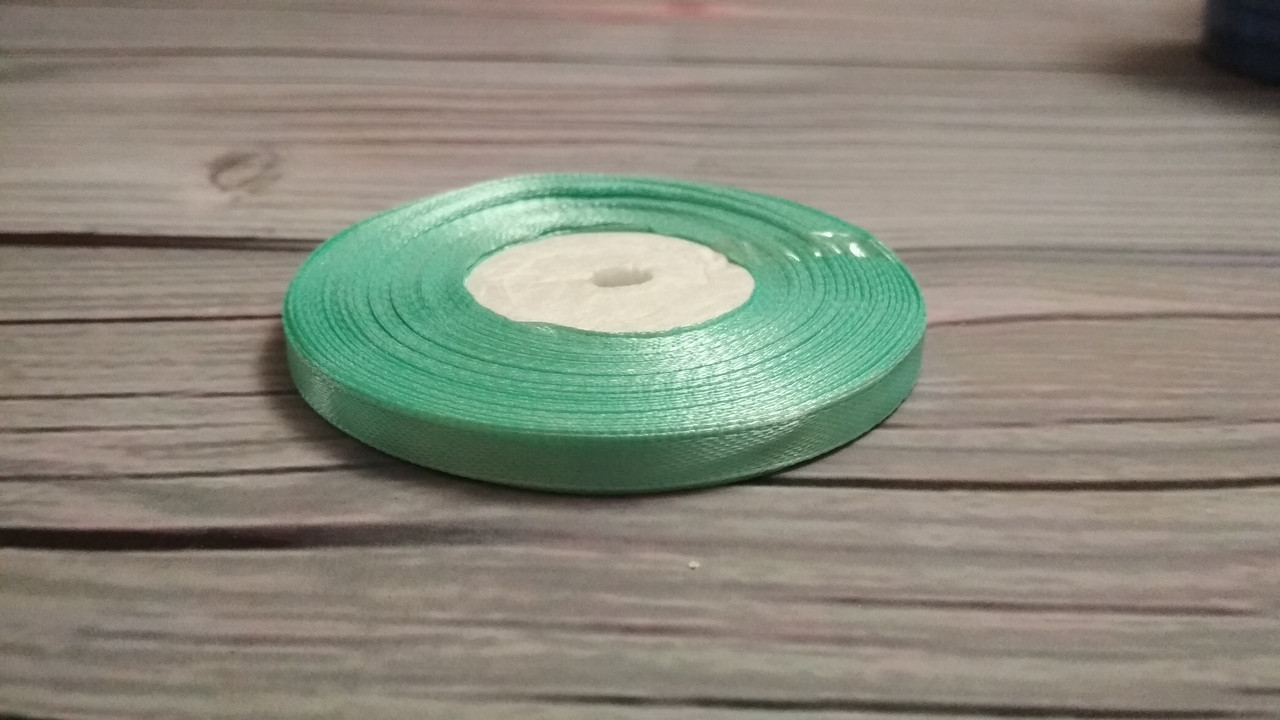 Атласна стрічка 0,5 cм М'ятна, фото 1
