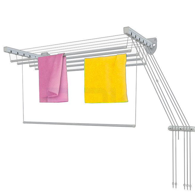 Сушка настінна стельова на 6 стержн Флоріс 1,4 м. для сушки білизни та одягу після прання у ванній кімнаті і на балконі