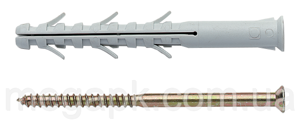 Дюбель APS із шурупом, хрещатий шліц (PZ) 10х135 мм, нейлон, сталь, ЦБ