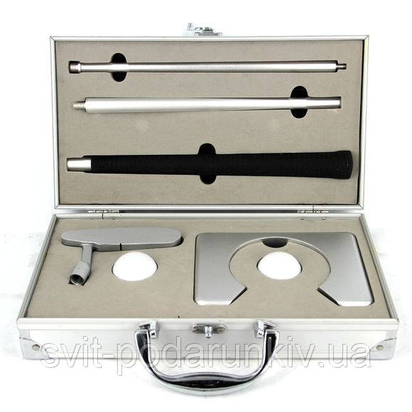 Офісний набір для гри в кабінетний міні гольф у металевому футлярі з ключкою CX-1005, фото 1