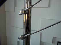 тросовое ограждение лестничного пролета в частном доме, Запорожье, зима 2016 7