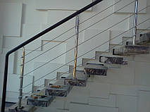 тросовое ограждение лестничного пролета в частном доме, Запорожье, зима 2016 11