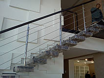 тросовое ограждение лестничного пролета в частном доме, Запорожье, зима 2016 12