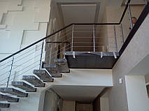 тросовое ограждение лестничного пролета в частном доме, Запорожье, зима 2016 13