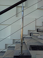 тросовое ограждение лестничного пролета в частном доме, Запорожье, зима 2016 15