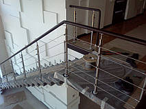 тросовое ограждение лестничного пролета в частном доме, Запорожье, зима 2016 17